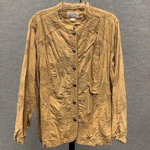 CJ Banks Pale Yellow Top/Jacket 2X